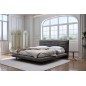 Lit design en velours de luxe PRESTIGIO, avec sommier à lattes offert, gris foncé, 160x200 Lit design en velours de luxe PRESTIGIO, avec sommier à lattes offert, gris foncé, 160x200