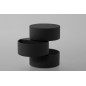 Table basse design laquée noir mat avec rangement POOL Table basse design laquée noir mat avec rangement POOL