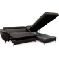 Canapé d'angle convertible en velours luxe 5 places, FLORENT, gris foncé, angle droit Canapé d'angle convertible en velours luxe 5 places, FLORENT, gris foncé, angle droit