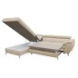 Canapé d'angle convertible en velours luxe - 5 places, FLORENT, beige clair, angle gauche Canapé d'angle convertible en velours luxe - 5 places, FLORENT, beige clair, angle gauche