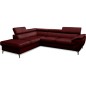 Canapé d'angle convertible en velours luxe - 5 places, FLORENT, bordeaux, angle gauche Canapé d'angle convertible en velours luxe - 5 places, FLORENT, bordeaux, angle gauche