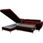 Canapé d'angle convertible en velours luxe - 5 places, FLORENT, bordeaux, angle gauche Canapé d'angle convertible en velours luxe - 5 places, FLORENT, bordeaux, angle gauche