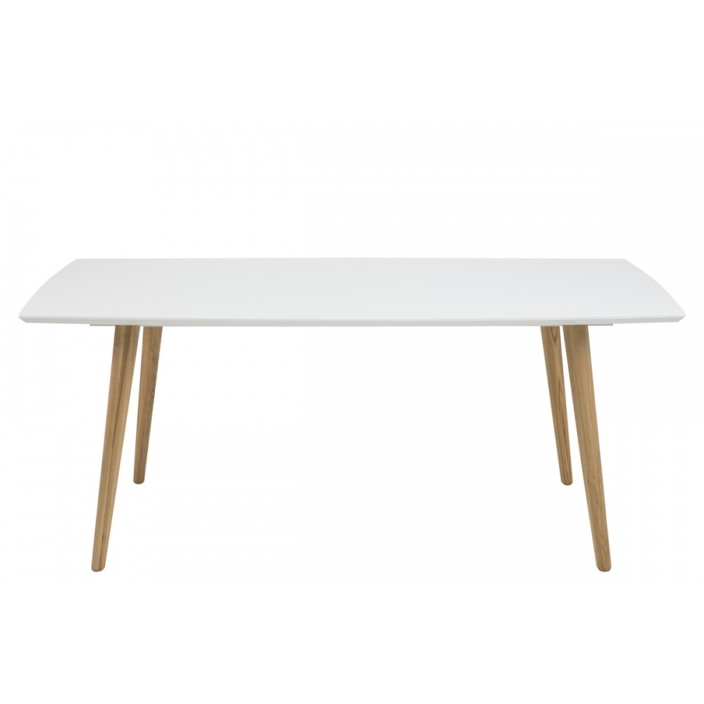 Table à manger design blanc brillant, ELYA Table à manger design blanc brillant, ELYA