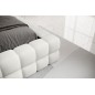 Lit double avec coffre DILAN en tissu bouclettes de qualité luxe capitonné, blanc, 180x200 Lit double avec coffre DILAN en tissu bouclettes de qualité luxe capitonné, blanc, 180x200