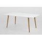 Table à manger design blanc brillant, ELYA Table à manger design blanc brillant, ELYA