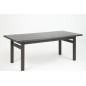 Table à manger avec rallonge en bois frêne vernis noir, HANOVRE Table à manger avec rallonge en bois frêne vernis noir, HANOVRE