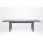 Table à manger avec rallonge en bois frêne vernis noir, HANOVRE Table à manger avec rallonge en bois frêne vernis noir, HANOVRE
