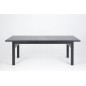 Table à manger avec rallonge en bois frêne vernis noir, HANOVRE Table à manger avec rallonge en bois frêne vernis noir, HANOVRE
