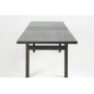 Table à manger avec rallonge en bois frêne vernis noir, HANOVRE Table à manger avec rallonge en bois frêne vernis noir, HANOVRE