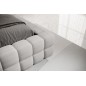 Lit double avec coffre DILAN VELOURS de qualité luxe capitonné, gris, 180x200