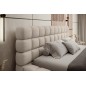 Lit double avec coffre DILAN VELOURS de qualité luxe capitonné, beige, 160x200 Lit double avec coffre DILAN VELOURS de qualité luxe capitonné, beige, 160x200