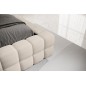 Lit double avec coffre DILAN VELOURS de qualité luxe capitonné, beige, 160x200 Lit double avec coffre DILAN VELOURS de qualité luxe capitonné, beige, 160x200