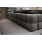 Lit double avec coffre DILAN VELOURS de qualité luxe capitonné, gris foncé, 180x200 Lit double avec coffre DILAN VELOURS de qualité luxe capitonné, gris foncé, 180x200