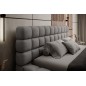 Lit double avec coffre DILAN VELOURS de qualité luxe capitonné, gris foncé, 180x200 Lit double avec coffre DILAN VELOURS de qualité luxe capitonné, gris foncé, 180x200
