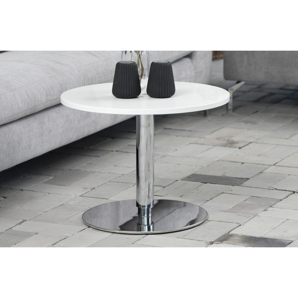 Table basse design, laqué brillant blanc, hauteur réglable, SOCH Table basse design, laqué brillant blanc, hauteur réglable, SOCH