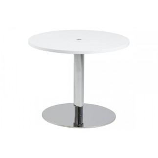 Table basse design, laqué brillant blanc, hauteur réglable, SOCH