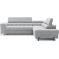 Canapé d'angle convertible - FERNAND VELOURS - en velours Luxe gris, 5 places, angle droit (vu de face) Canapé d'angle convertible - FERNAND VELOURS - en velours Luxe gris, 5 places, angle droit (vu de face)