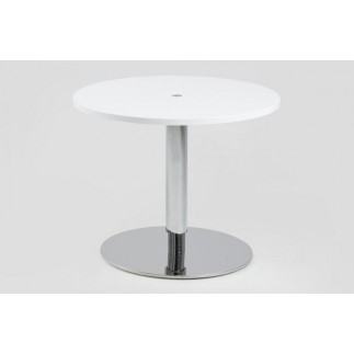 Table basse design, laqué brillant blanc, hauteur réglable, SOCH