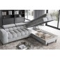 Canapé d'angle convertible - FERNAND VELOURS - en velours Luxe gris, 5 places, angle droit (vu de face) Canapé d'angle convertible - FERNAND VELOURS - en velours Luxe gris, 5 places, angle droit (vu de face)