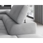 Canapé d'angle convertible - FERNAND VELOURS - en velours Luxe gris, 5 places, angle droit (vu de face) Canapé d'angle convertible - FERNAND VELOURS - en velours Luxe gris, 5 places, angle droit (vu de face)