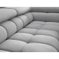 Canapé d'angle convertible - FERNAND VELOURS - en velours Luxe gris, 5 places, angle droit (vu de face) Canapé d'angle convertible - FERNAND VELOURS - en velours Luxe gris, 5 places, angle droit (vu de face)