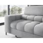 Canapé d'angle convertible - FERNAND VELOURS - en velours Luxe gris, 5 places, angle droit (vu de face) Canapé d'angle convertible - FERNAND VELOURS - en velours Luxe gris, 5 places, angle droit (vu de face)