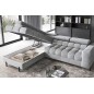 Canapé d'angle convertible, FERNAND VELOURS - en velours Luxe gris, 5 places, angle gauche (vu de face) Canapé d'angle convertible, FERNAND VELOURS - en velours Luxe gris, 5 places, angle gauche (vu de face)