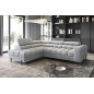 Canapé d'angle convertible, FERNAND VELOURS - en velours Luxe gris, 5 places, angle gauche (vu de face) Canapé d'angle convertible, FERNAND VELOURS - en velours Luxe gris, 5 places, angle gauche (vu de face)