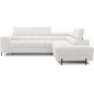Canapé d'angle convertible, FERNAND tissu bouclette Luxe ivoire, 5 places, angle droit (vu de face) Canapé d'angle convertible, FERNAND tissu bouclette Luxe ivoire, 5 places, angle droit (vu de face)