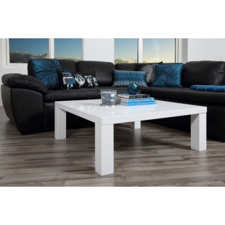 Table basse design, laqué brillant blanc, SPRINT