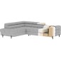 Canapé d'angle convertible FERNAND tissu bouclette Luxe ivoire, 5 places, angle gauche (vu de face) Canapé d'angle convertible FERNAND tissu bouclette Luxe ivoire, 5 places, angle gauche (vu de face)