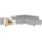 Canapé d'angle convertible, FERNAND tissu bouclette Luxe beige, 5 places, angle droit (vu de face) Canapé d'angle convertible, FERNAND tissu bouclette Luxe beige, 5 places, angle droit (vu de face)