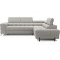 Canapé d'angle convertible, FERNAND tissu bouclette Luxe gris, 5 places, angle droit (vu de face) Canapé d'angle convertible, FERNAND tissu bouclette Luxe gris, 5 places, angle droit (vu de face)