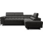 Canapé d'angle convertible, FERNAND tissu bouclette Luxe gris anthracite, 5 places, angle droit (vu de face) Canapé d'angle convertible, FERNAND tissu bouclette Luxe gris anthracite, 5 places, angle droit (vu de face)