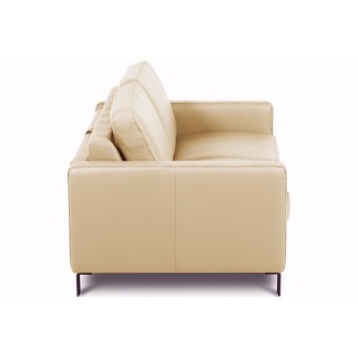 Canapé 3 places convertible en cuir italien de luxe ARUS, beige