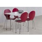 Table à manger blanc laqué design, LEONA Table à manger blanc laqué design, LEONA