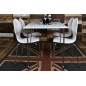 Table à manger blanc laqué design, LEONA Table à manger blanc laqué design, LEONA