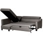 Canapé d'angle convertible en cuir italien de luxe 5 places BRUCE, avec coffre, gris foncé, angle gauche (vu de face) Canapé d'angle convertible en cuir italien de luxe 5 places BRUCE, avec coffre, gris foncé, angle gauche (vu de face)