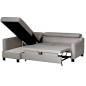Canapé d'angle convertible en cuir italien de luxe 5 places BRUCE, avec coffre, gris clair, angle gauche (vu de face) Canapé d'angle convertible en cuir italien de luxe 5 places BRUCE, avec coffre, gris clair, angle gauche (vu de face)