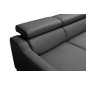Canapé d'angle convertible en cuir italien de luxe 5 places - ASLAN avec coffre, gris foncé, angle gauche (vu de face) Canapé d'angle convertible en cuir italien de luxe 5 places - ASLAN avec coffre, gris foncé, angle gauche (vu de face)