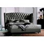 Lit design de luxe PRINCESSE, avec sommier à lattes, gris foncé 160x200 Lit design de luxe PRINCESSE, avec sommier à lattes, gris foncé 160x200