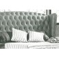 Lit design de luxe PRINCESSE, avec sommier à lattes, gris foncé 160x200 Lit design de luxe PRINCESSE, avec sommier à lattes, gris foncé 160x200