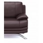 Ensemble : un canapé 2 places et un fauteuil MARINI, en cuir LUXE italien chocolat Ensemble : un canapé 2 places et un fauteuil MARINI, en cuir LUXE italien chocolat