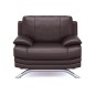 Fauteuil 1 place en cuir LUXE italien MARINI, chocolat Fauteuil 1 place en cuir LUXE italien MARINI, chocolat