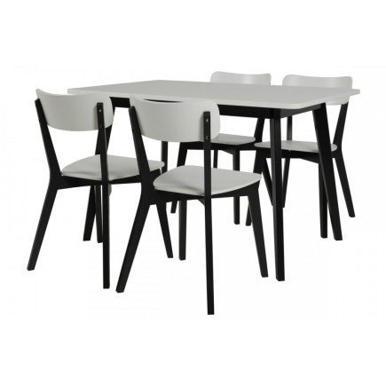 Table à manger blanc laqué design, RADO