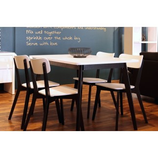 Table à manger blanc laqué design, RADO