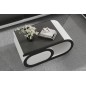 Table basse design LUXIA, blanc et noir Table basse design LUXIA, blanc et noir