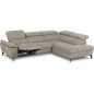 Canapé d'angle avec relax électrique tissu effet grain, 5/6 places SOLARO, beige, angle droit Canapé d'angle avec relax électrique tissu effet grain, 5/6 places SOLARO, beige, angle droit