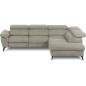 Canapé d'angle avec relax électrique tissu effet grain, 5/6 places SOLARO, beige, angle droit Canapé d'angle avec relax électrique tissu effet grain, 5/6 places SOLARO, beige, angle droit