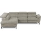 Canapé d'angle avec relax électrique tissu effet grain, 5/6 places SOLARO, beige, angle gauche Canapé d'angle avec relax électrique tissu effet grain, 5/6 places SOLARO, beige, angle gauche